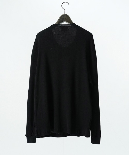 EGO TRIPPING（エゴトリッピング）の「mlt5726-WOOL THERMAL-TEE embroidery ウールサーマルカットソー(666706)（Tシャツ/カットソー・メンズ・チャコール/ブラック/オリーブ・48/46）」の10枚目の写真