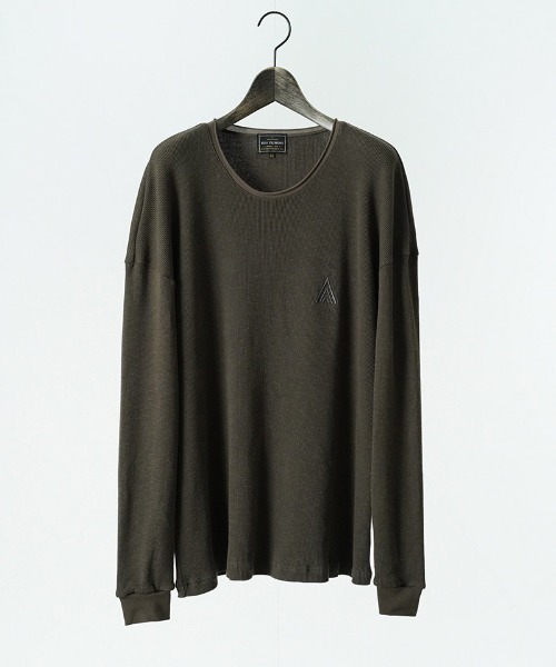 EGO TRIPPING（エゴトリッピング）の「mlt5726-WOOL THERMAL-TEE embroidery ウールサーマルカットソー(666706)（Tシャツ/カットソー・メンズ・チャコール/ブラック/オリーブ・48/46）」の13枚目の写真