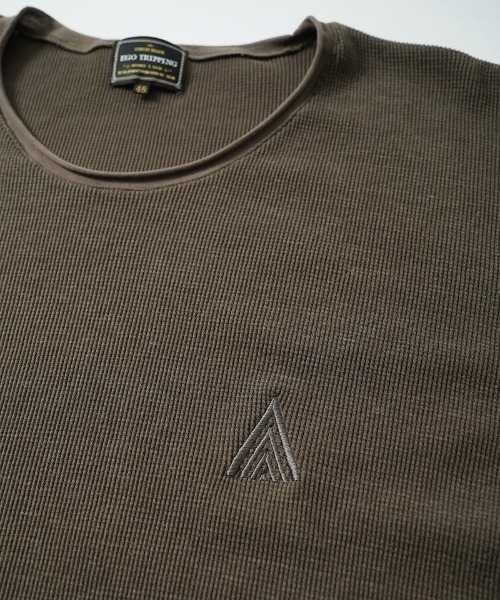 EGO TRIPPING（エゴトリッピング）の「mlt5726-WOOL THERMAL-TEE embroidery ウールサーマルカットソー(666706)（Tシャツ/カットソー・メンズ・チャコール/ブラック/オリーブ・48/46）」の16枚目の写真