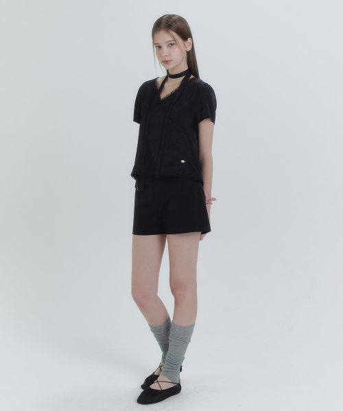 MICANE(ミケーネ)の「アンジェルスリンクルタイブラウス(シャツ/ブラウス・レディース・Cream/ブラック・SMALL/MEDIUM/LARGE/X-LARGE)」の10枚目の写真
