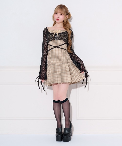 apres jour(アプレジュール)の「【セット着用可能】ミニキャミワンピース【トップス別売り】(ワンピース・レディース・ベージュ/グレー/ブラック系その他・X-LARGE/フリー)」の20枚目の写真