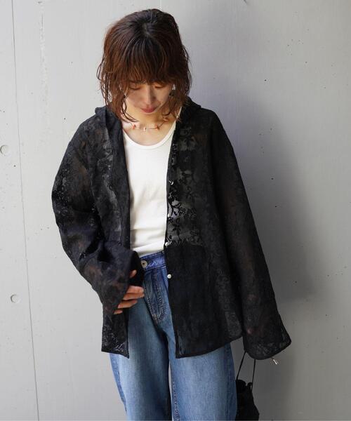 トップス YENN PORTABLE LACE HOODIE YENN（イエン）PORTABLE LACE HOODIE（シャツ/ブラウス）｜YENN