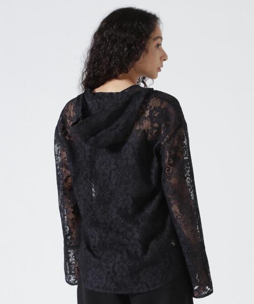 YENN(イエン)の「YENN(イエン)PORTABLE LACE HOODIE(シャツ/ブラウス・レディース・ブラック/ホワイト・F)」の8枚目の写真