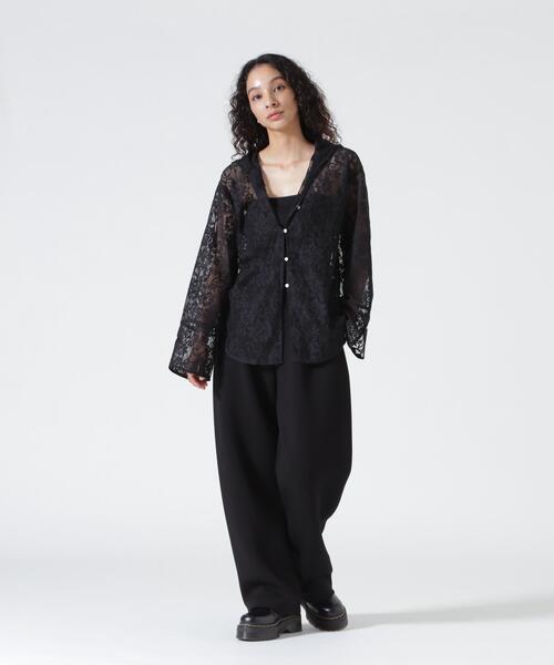YENN(イエン)の「YENN(イエン)PORTABLE LACE HOODIE(シャツ/ブラウス・レディース・ブラック/ホワイト・F)」の9枚目の写真