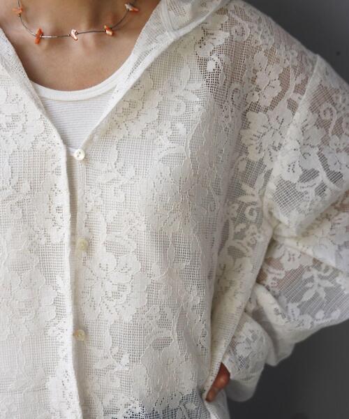 YENN(イエン)の「YENN(イエン)PORTABLE LACE HOODIE(シャツ/ブラウス・レディース・ブラック/ホワイト・F)」の14枚目の写真