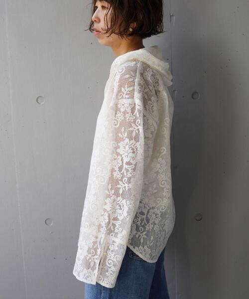 YENN(イエン)の「YENN(イエン)PORTABLE LACE HOODIE(シャツ/ブラウス・レディース・ブラック/ホワイト・F)」の15枚目の写真