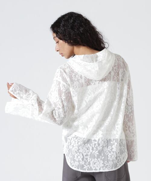 YENN(イエン)の「YENN(イエン)PORTABLE LACE HOODIE(シャツ/ブラウス・レディース・ブラック/ホワイト・F)」の18枚目の写真