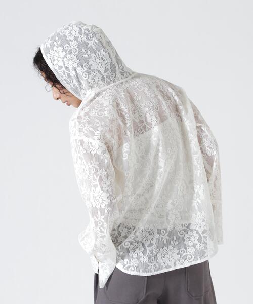YENN(イエン)の「YENN(イエン)PORTABLE LACE HOODIE(シャツ/ブラウス・レディース・ブラック/ホワイト・F)」の20枚目の写真