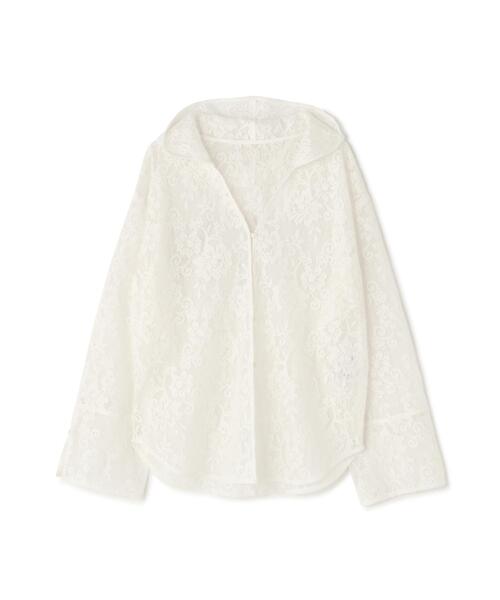 YENN(イエン)の「YENN(イエン)PORTABLE LACE HOODIE(シャツ/ブラウス・レディース・ブラック/ホワイト・F)」の22枚目の写真