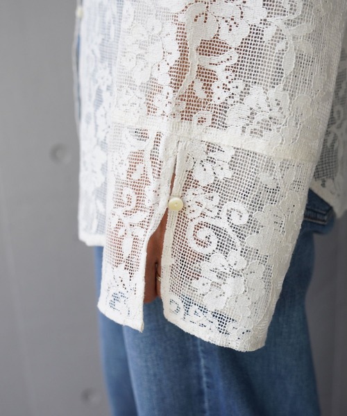 YENN（イエン）の「YENN（イエン）PORTABLE LACE HOODIE（シャツ/ブラウス・レディース・ブラック/ホワイト・F）」の6枚目の写真