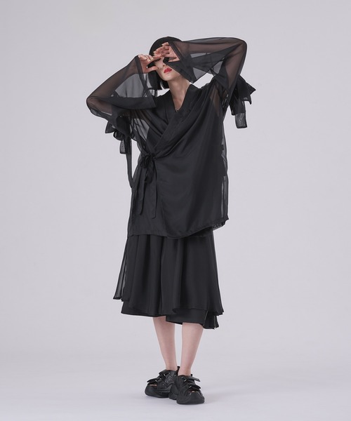 狐独(コドク)の「シアーレイヤードハーフパンツ/SETUP対応(その他パンツ・メンズ・ブラック・LARGE/MEDIUM/SMALL)」の3枚目の写真