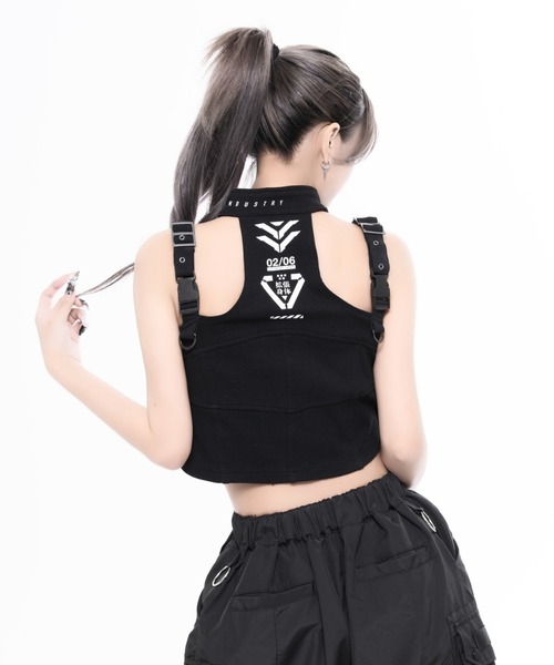 REFLEM INDUSTRY(レフレムインダストリー)の「『REFLEM INDUSTRY/レフレム インダストリー』CORE UNIT TOP/タクティカルビスチェ(その他トップス・レディース・ブラック/ホワイト・S/M)」の5枚目の写真