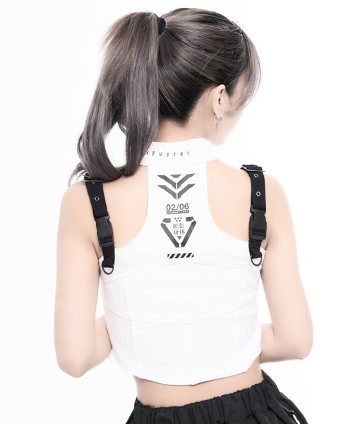 REFLEM INDUSTRY(レフレムインダストリー)の「『REFLEM INDUSTRY/レフレム インダストリー』CORE UNIT TOP/タクティカルビスチェ(その他トップス・レディース・ブラック/ホワイト・S/M)」の10枚目の写真