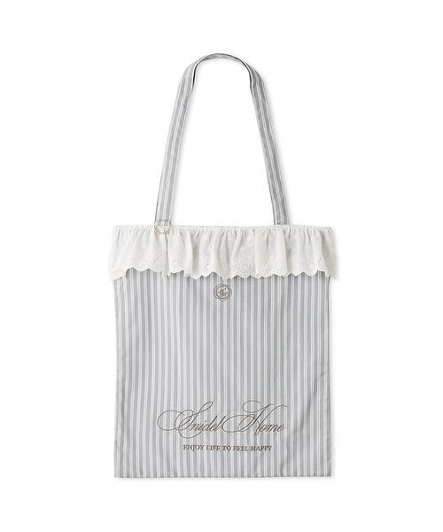 SNIDEL HOME(スナイデルホーム)の「レーステープバリエカラートート(トートバッグ・レディース・ピンク/ブルー/イエロー/ライム/ホワイト/ブラック・F)」の8枚目の写真