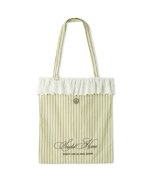 SNIDEL HOME(スナイデルホーム)の「レーステープバリエカラートート(トートバッグ・レディース・ピンク/ブルー/イエロー/ライム/ホワイト/ブラック・F)」の9枚目の写真