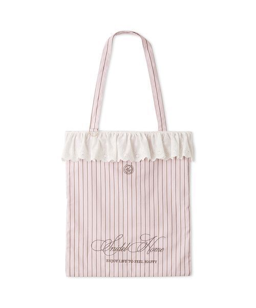 SNIDEL HOME(スナイデルホーム)の「レーステープバリエカラートート(トートバッグ・レディース・ピンク/ブルー/イエロー/ライム/ホワイト/ブラック・F)」の7枚目の写真
