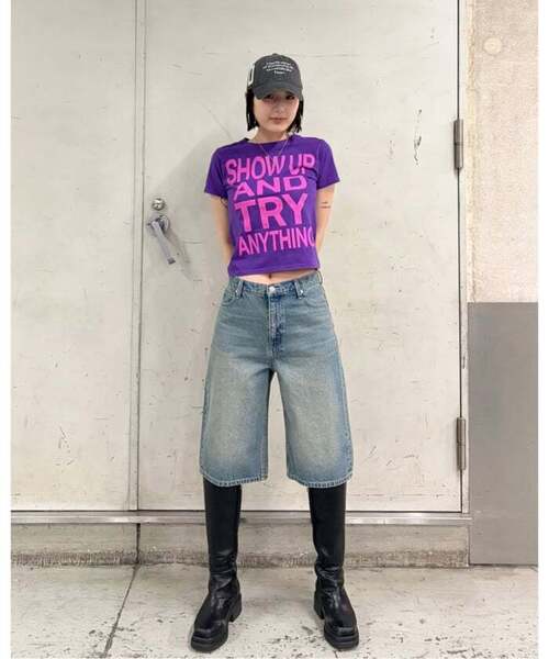 Oriens JOURNAL STANDARD（オリエンス ジャーナルスタンダード）の「《追加2》SHOW UP プリントTEE（Tシャツ/カットソー・レディース・パープル/イエロー・MEDIUM/SMALL）」の3枚目の写真