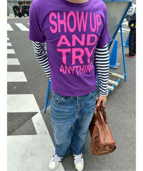 Oriens JOURNAL STANDARD（オリエンス ジャーナルスタンダード）の「《追加2》SHOW UP プリントTEE（Tシャツ/カットソー・レディース・パープル/イエロー・MEDIUM/SMALL）」の14枚目の写真
