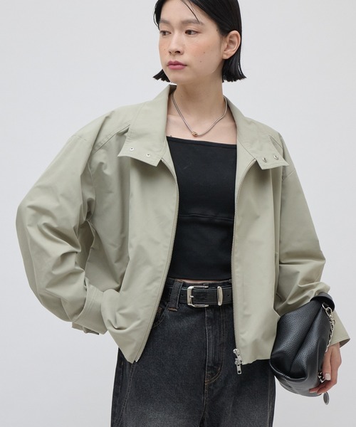 Lui's(ルイス)の「スタンドZIPブルゾン 26aw(ブルゾン・レディース・カーキ/ブラック・FREE)」の2枚目の写真