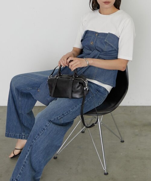 GALENA（LOUNGEDRESS）（ガレナ）の「【GALENA/ガレナ】2WAYミニボストンバッグ（ボストンバッグ・レディース・ブラック/ブラウン・FREE）」の5枚目の写真