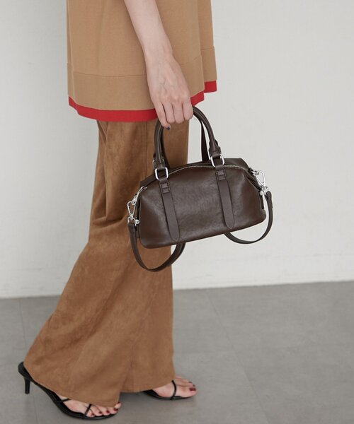 GALENA（LOUNGEDRESS）（ガレナ）の「【GALENA/ガレナ】2WAYミニボストンバッグ（ボストンバッグ・レディース・ブラック/ブラウン・FREE）」の6枚目の写真