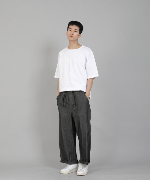 SAINTCREW（セントクルー）の「無地Rネック16sコットン5部半袖TシャツR-8A02ホワイト（Tシャツ/カットソー・メンズ・その他・LARGE/MEDIUM/XX-LARGE/XXX-LARGE/XXXX-LARGE/X-LARGE）」の4枚目の写真