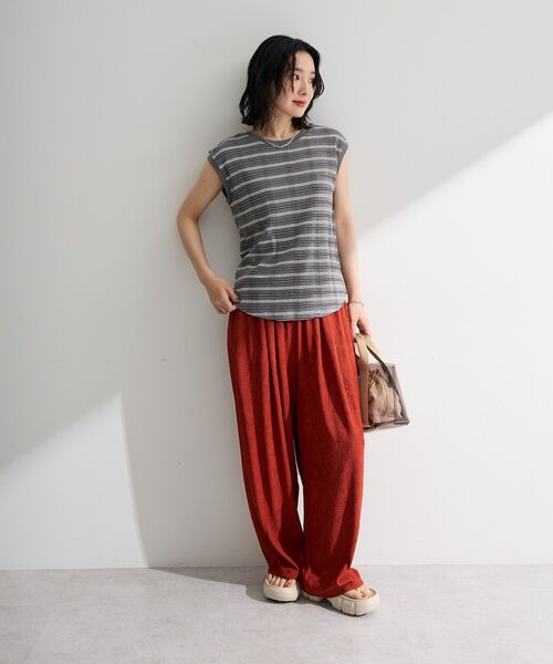 Green Parks(グリーンパークス)の「マルチボーダーフレンチプルオーバー(Tシャツ/カットソー・レディース・グレー/サックスブルー/ホワイト系その他2・FREE)」の17枚目の写真