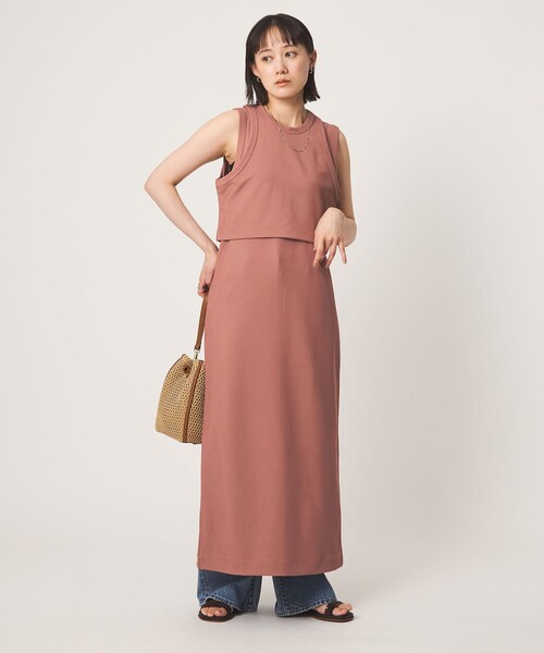 セール】タンクトップ×ノースリーブ ワンピース セット（ワンピース