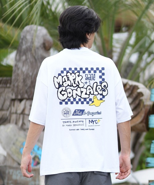 (What it isNt)ART BY MARKGONZALES(ワットイットイズント)の「(What it isNt)ART BY MARKGONZALES/ワット イット イズント マークゴンザレス 半袖 Tシャツ サガラ刺繍 MGT-26218MS(Tシャツ/カットソー・メンズ・ホワイト/グリーン/ブラック・LL/L/M)」の2枚目の写真