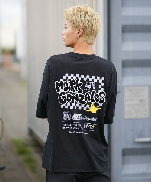 (What it isNt)ART BY MARKGONZALES(ワットイットイズント)の「(What it isNt)ART BY MARKGONZALES/ワット イット イズント マークゴンザレス 半袖 Tシャツ サガラ刺繍 MGT-26218MS(Tシャツ/カットソー・メンズ・ホワイト/グリーン/ブラック・LL/L/M)」の1枚目の写真