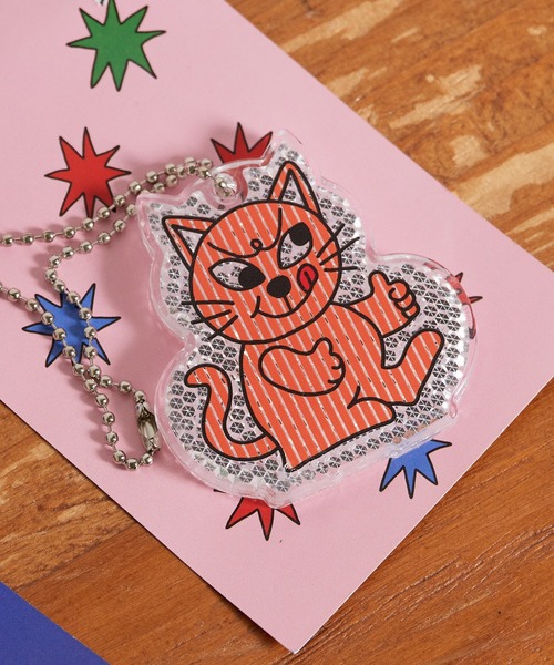 Detail(ディテール)の「DETAIL/ディティール MIDORI KOMATSU: Cheeky Cat / ALIEN Reflector チーキー キャット / エイリアン リフレクター 猫 宇宙人 反射板 キーホルダー キーチャーム 2026年 夏(キーホルダー・メンズ・オレンジ・FREE)」の1枚目の写真