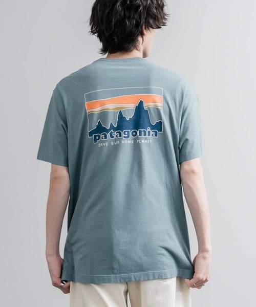 patagonia(パタゴニア)の「Patagonia パタゴニア M’S '73 SKYLINE T SHIRT オーガニックコットンバックプリント半袖Tシャツ(Tシャツ/カットソー・メンズ・ナチュラル/ブラック/ブルー・XL/L/M/S)」の3枚目の写真