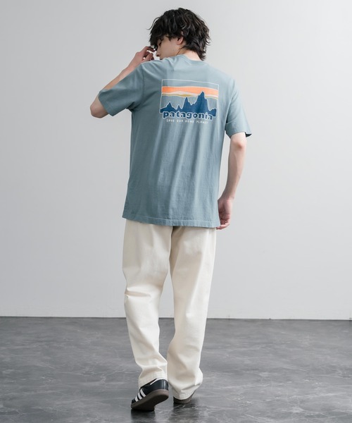 patagonia(パタゴニア)の「Patagonia パタゴニア M’S '73 SKYLINE T SHIRT オーガニックコットンバックプリント半袖Tシャツ(Tシャツ/カットソー・メンズ・ナチュラル/ブラック/ブルー・XL/L/M/S)」の14枚目の写真