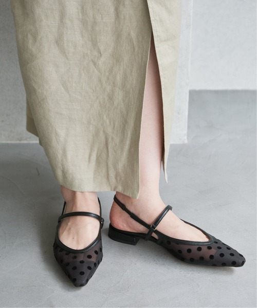 FLAT(フラット)の「《追加》ドットシアーストラップスリングバック(その他シューズ・レディース・ナチュラル/ブラック×ブラック・25.5cm/25cm/23.5cm/23cm/22.5cm/22cm/24.5cm/24cm)」の13枚目の写真