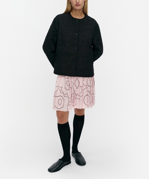 marimekko(マリメッコ)の「【バナー掲載特典付】Kapseli Piirto Unikko / coat(ノーカラーコート・レディース・ブラック・XX-SMALL/X-LARGE/LARGE/MEDIUM/SMALL/X-SMALL)」の4枚目の写真