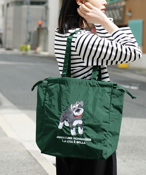 アニマル刺繍巾着トートバッグ（トートバッグ）｜e-zakkamania stores