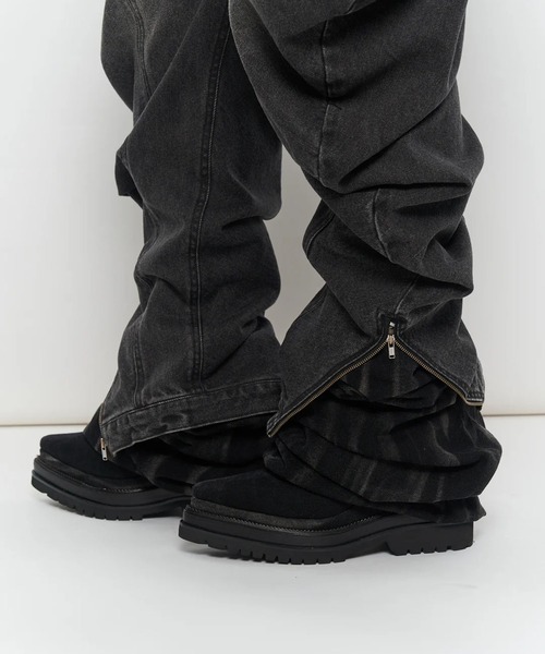 POOLDE(プールデ)の「LIQUID DENIM BOOTS(ブーツ・レディース・ブルー/ブラック・37/38)」の3枚目の写真