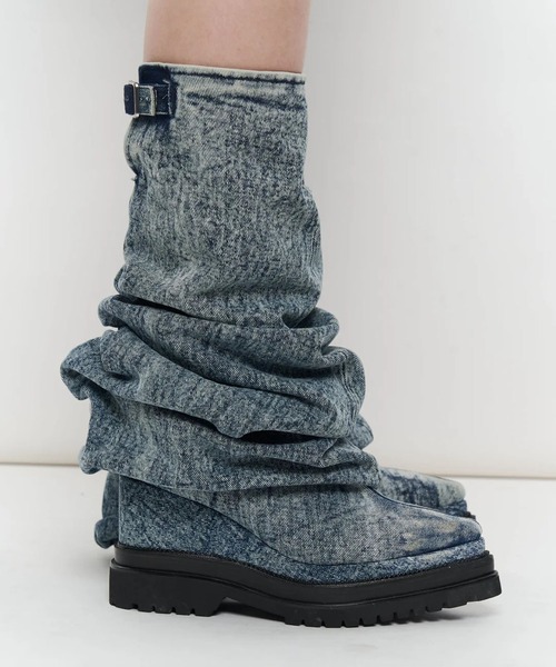 POOLDE(プールデ)の「LIQUID DENIM BOOTS(ブーツ・レディース・ブルー/ブラック・37/38)」の21枚目の写真