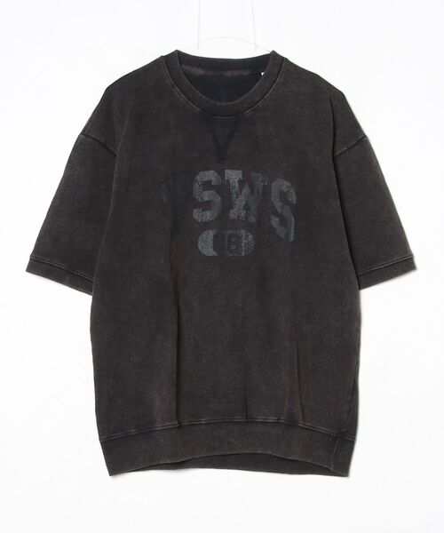 En serio TOKYO(エンソリオトーキョー)の「【SIDEWAYSTANCE】カレッジロゴ裏毛ピグメントライトスウェットTシャツ半袖トレーナー 70621(Tシャツ/カットソー・メンズ・ブラック/ワイン・SMALL/MEDIUM/LARGE)」の1枚目の写真