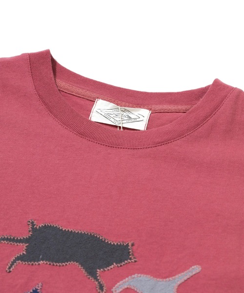 go slow caravan(ゴースローキャラバン)の「JUICY/ジューシー 猫たくさんアップリケTEE(Tシャツ/カットソー・レディース・ピンク/ホワイト・FREE)」の3枚目の写真