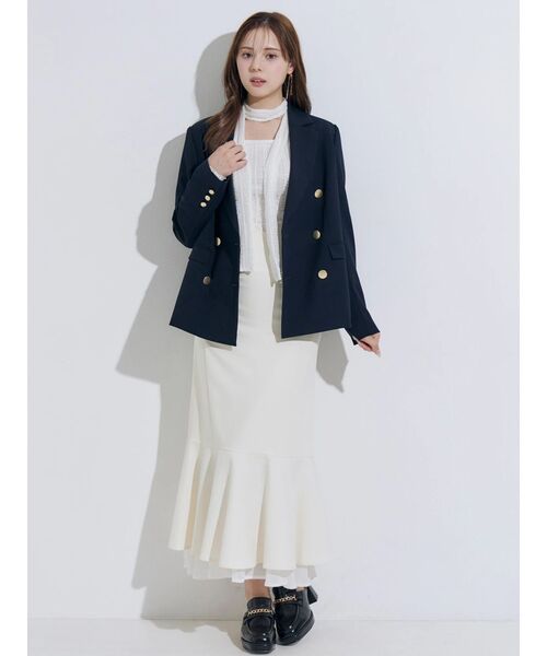 MERCURYDUO(マーキュリーデュオ)の「裾フリルマーメイドスカート(スカート・レディース・ミント/アイボリー/ブラック・MEDIUM/SMALL)」の7枚目の写真
