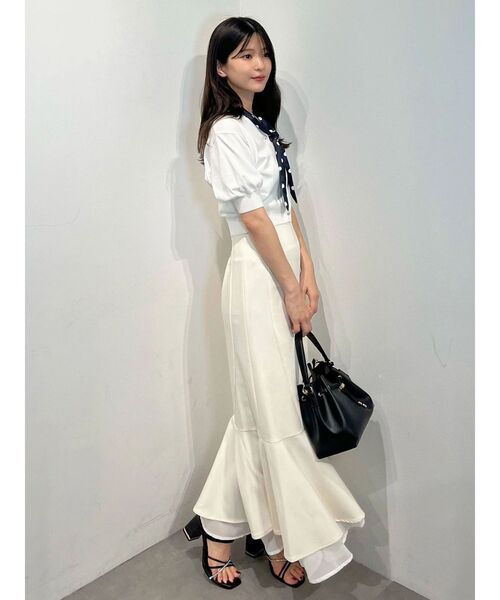 MERCURYDUO(マーキュリーデュオ)の「裾フリルマーメイドスカート(スカート・レディース・ミント/アイボリー/ブラック・MEDIUM/SMALL)」の13枚目の写真
