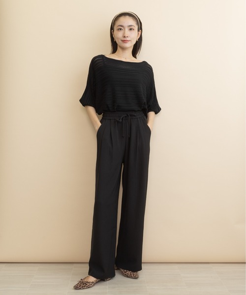 lodie(ロディ)の「【接触冷感】スーパーワイド イージーパンツ(その他パンツ・レディース・ベージュ/チャコールグレー/ブラック・FREE)」の10枚目の写真