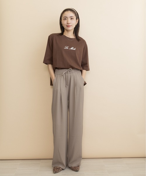 lodie(ロディ)の「【接触冷感】スーパーワイド イージーパンツ(その他パンツ・レディース・ベージュ/チャコールグレー/ブラック・FREE)」の19枚目の写真