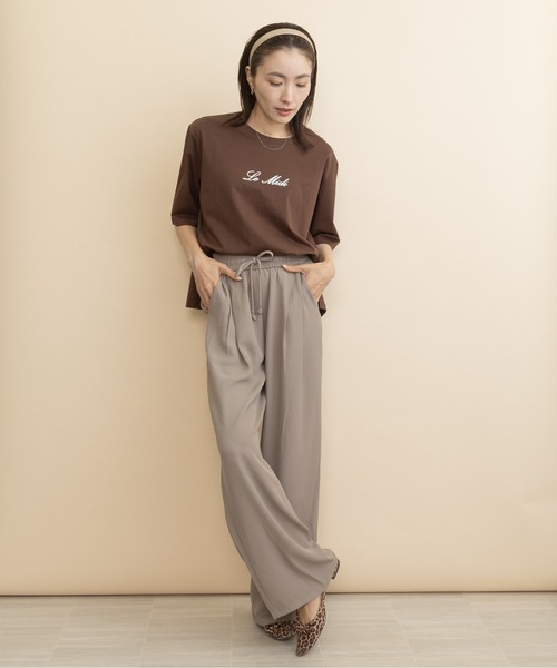 lodie(ロディ)の「【接触冷感】スーパーワイド イージーパンツ(その他パンツ・レディース・ベージュ/チャコールグレー/ブラック・FREE)」の22枚目の写真