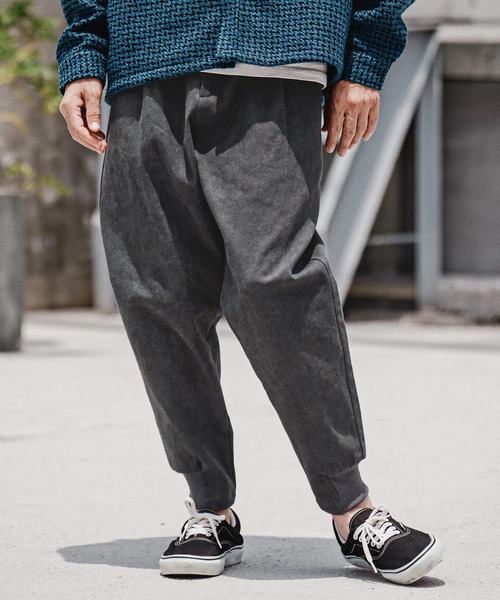 CAMBIO(カンビオ)の「mp15241- フェードツイル裾ハーフリブテーパードパンツ(BP-BFA0126)(その他パンツ・メンズ・カーキ/ブラック/アイボリー・S/M/L)」の12枚目の写真