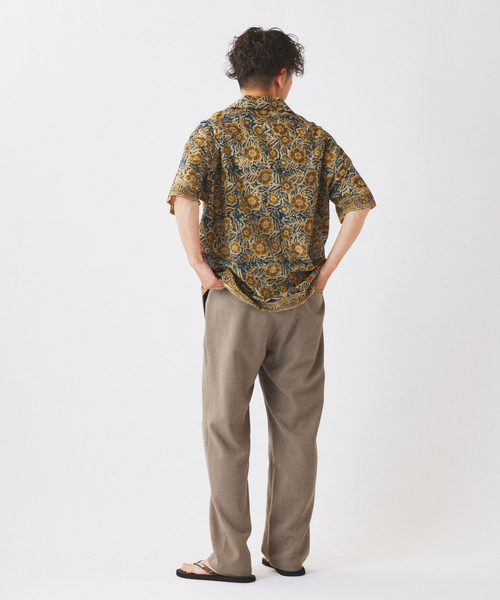 JOURNAL STANDARD relume(ジャーナルスタンダード レリューム)の「bunai / ブナイ 別注 カラマカリ プリント オープンカラー 半袖シャツ(シャツ/ブラウス・メンズ・ベージュ/ブラック/ネイビー/ブラウン/カーキ・LARGE/MEDIUM)」の20枚目の写真