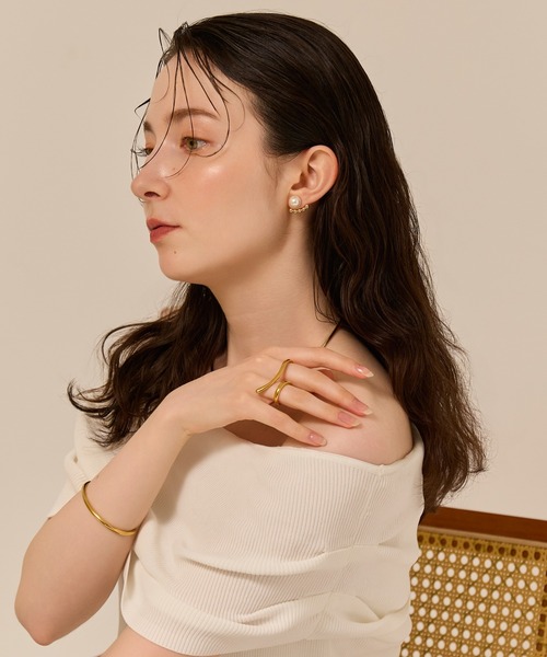 Phoebe(フィービィー)の「【金属アレルギー対応】2wayドロップラインパールバックキャッチピアス/ニッケルフリー 結婚式二次会 セレモニー フォーマル(ピアス(両耳用)・レディース・シルバー/イエローゴールド・FREE)」の17枚目の写真