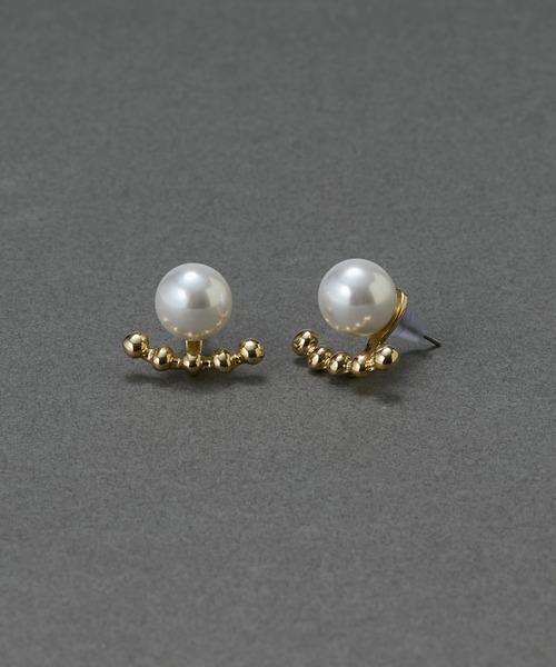 Phoebe(フィービィー)の「【金属アレルギー対応】2wayドロップラインパールバックキャッチピアス/ニッケルフリー 結婚式二次会 セレモニー フォーマル(ピアス(両耳用)・レディース・シルバー/イエローゴールド・FREE)」の13枚目の写真