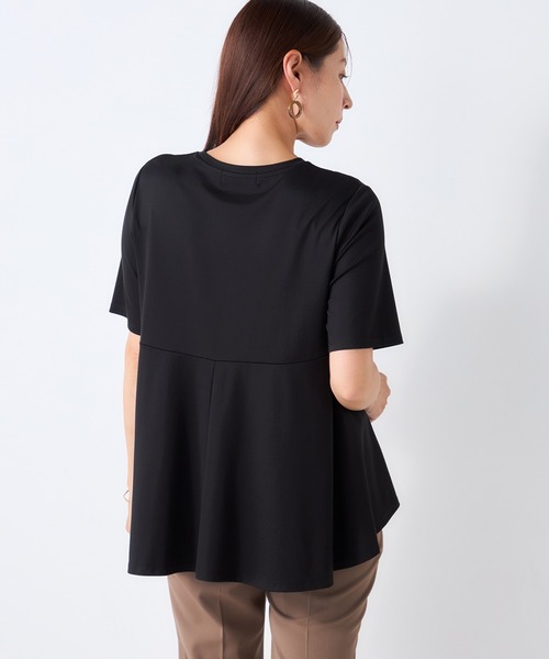 GALLORIA(ギャローリア)の「【接触冷感・UVカット】後ろペプラムプルオーバー(Tシャツ/カットソー・レディース・ベージュ/ブラック/ワイン・M/S/LL/L)」の6枚目の写真